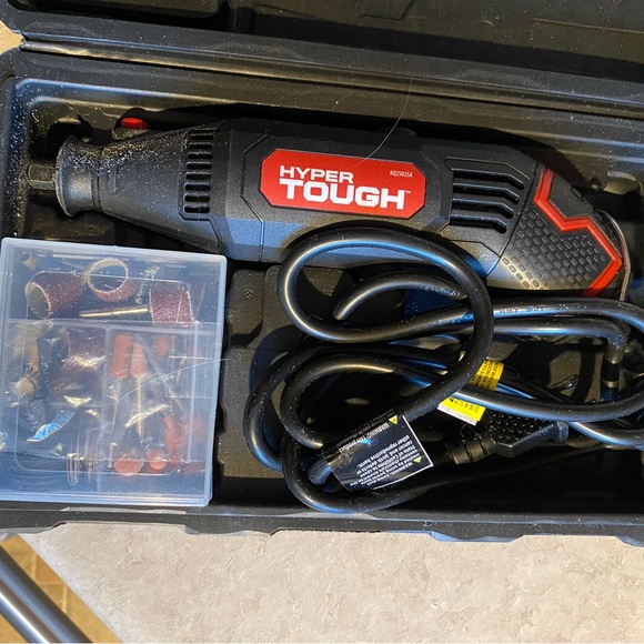 Hyper Tough 1.5 AMP Corded Rotary Tool with 105 Accessories, 120V Variable Speed - Picture 2 of 3